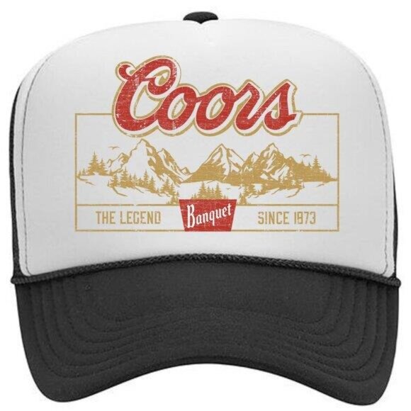 Other - Retro Vintage Style Beer Fans 90s Coors Banquet Foam Trucker Mesh Snapback Hat